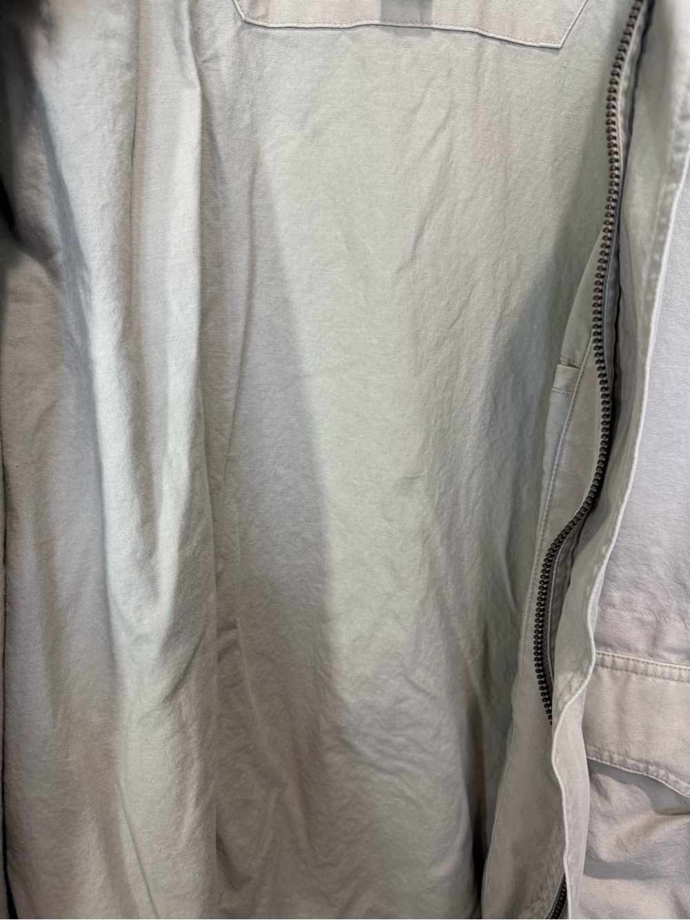 L.L.Bean Chore Jacket Canvas Barn Coat Leather Collar Beige XXL Tall - Picture 7 of 9